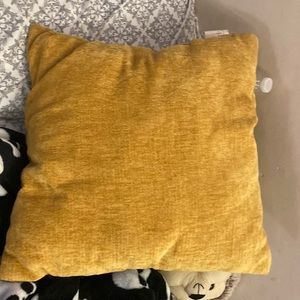 yellow square pillow